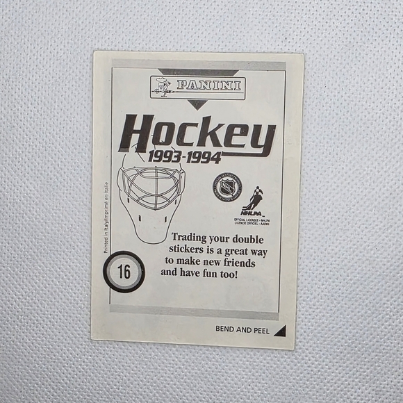 1993-94 Panini Hockey Stephan Lebeau Montreal Canadiens #16 Sticker - Picture 3 of 3